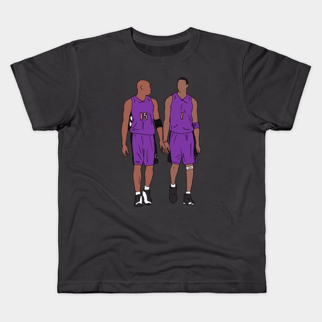 Vince Carter And Tracy McGrady Kids T-Shirt by rattraptees